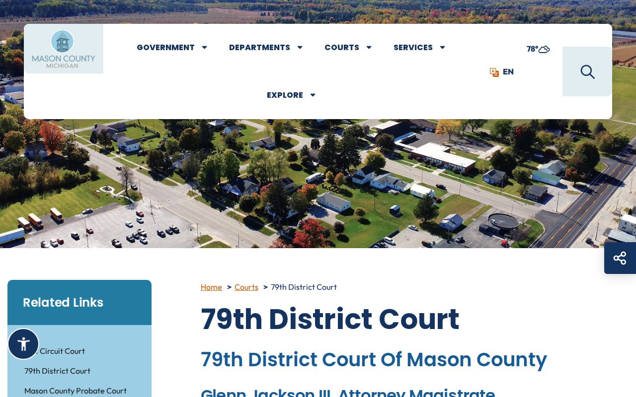 Mason County 24-hour release verification through 79th District Court